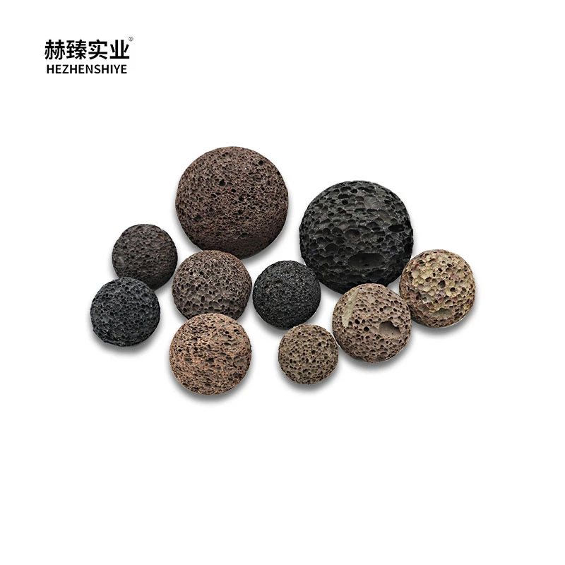 Volcanic stone balls for flower bed coverings lightweight building materials industrial applications wall decorations