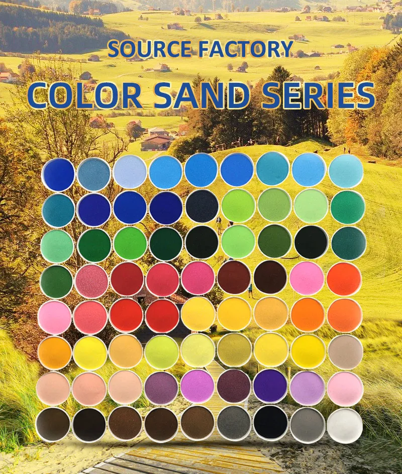 Hezhen Color Sand Naturally Colored Granular Material with Diverse Hues Durable Structure Decorative Construction and Artistic Fields