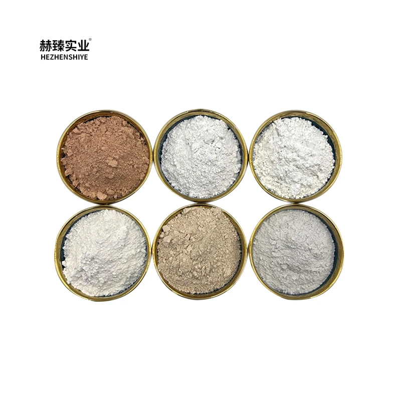 Hezhen calcined kaolin good suspension high purity and fine particle size kaolin powder for papermaking plastic ceramic coating