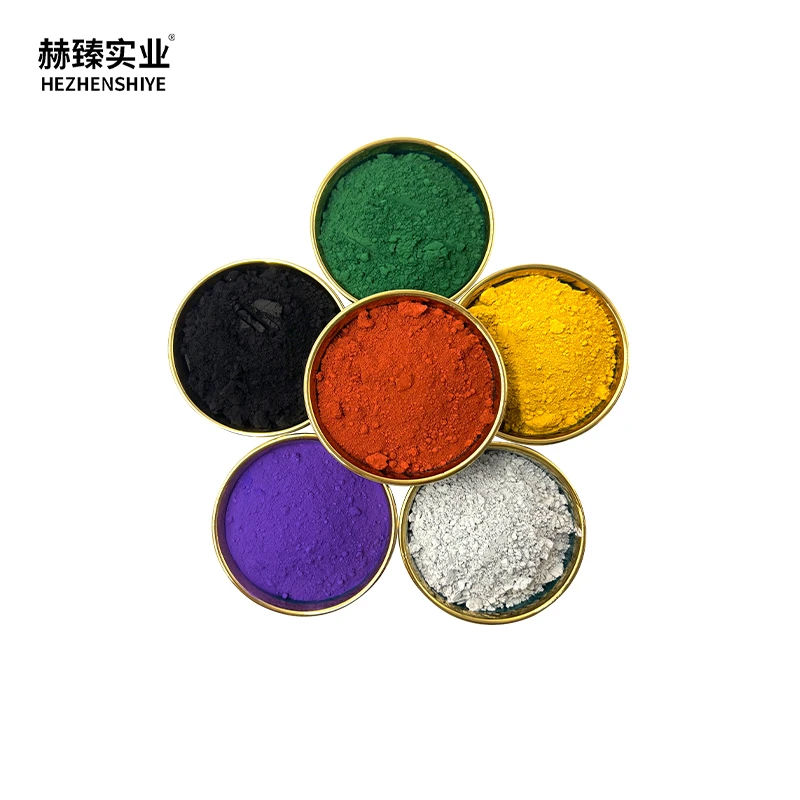 Hezhen Cement brick pavement concrete color with color powder coloring good dispersion uniform color tile iron oxide pigment