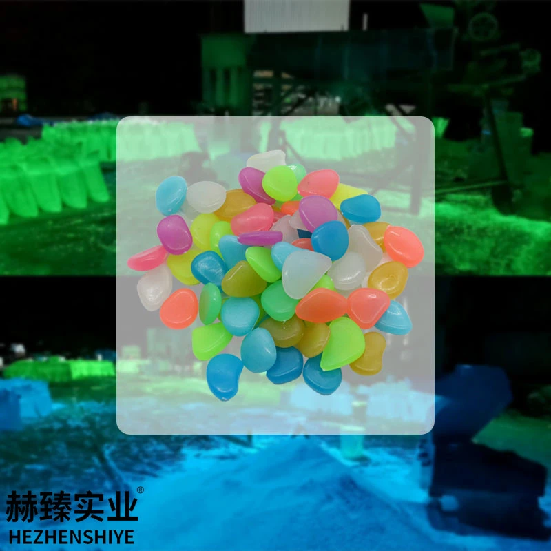 Hezhen Ceramic luminous stone park paving luminous gravel landscape luminous stone decoration with luminous stone
