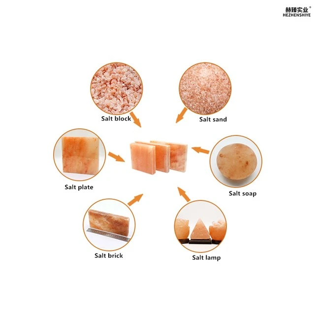 Hezhen Himalayan salt blocks are used for foot baths rose salt sand for cattle and sheep to lick salt bricks