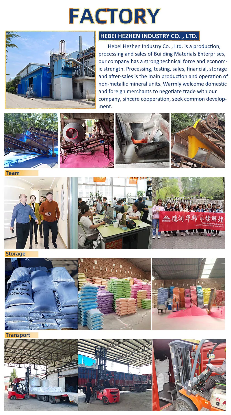 Hezhen Color Sand Naturally Colored Granular Material with Diverse Hues Durable Structure Decorative Construction and Artistic Fields