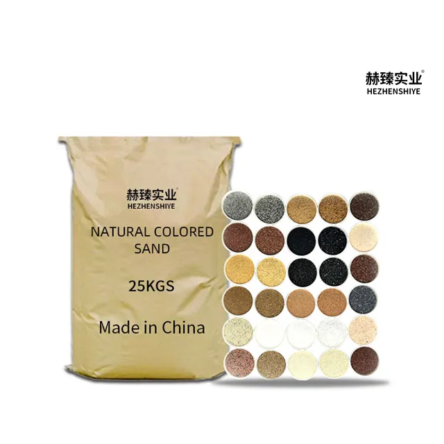 Hezhen colored sand for relief interior exterior wall paint beautifies the environment shopping malls and industrial plants
